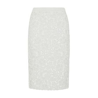 P.A.R.O.S.H. P.a.r.o.s.h., Rokken, Dames, Wit, M, Copper Openwork Skirt