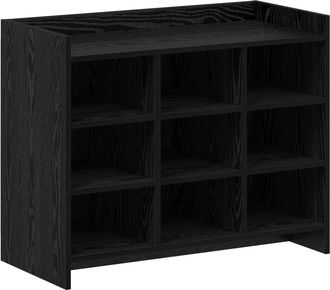 vidaXL Armario Zapatero Roble Negro 85 X 39,5 X 70 Cm Vidaxl