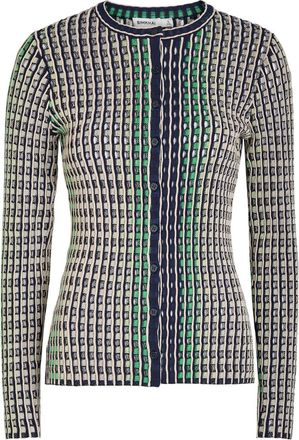 SIMKHAI Mabel Textured Cut-out Knit top - Blue - S (UK8-10 / S)