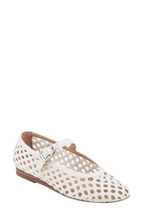 Marc Fisher Evonna Mary Jane Flat in White at Nordstrom, Size 6.5