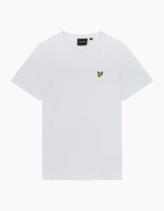 Lyle & Scott Mens Lyle & Scott Branded Chest Logo White T-Shirt - Size: 42