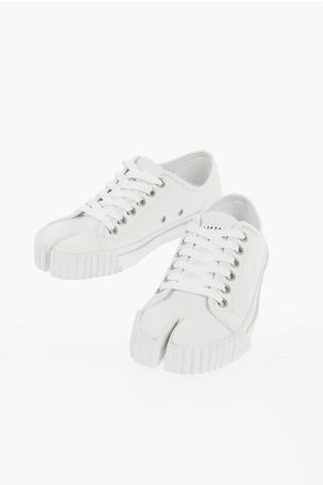 Maison Margiela MM22 Solid Color Leather TABI Low Top Sneakers size 38,5