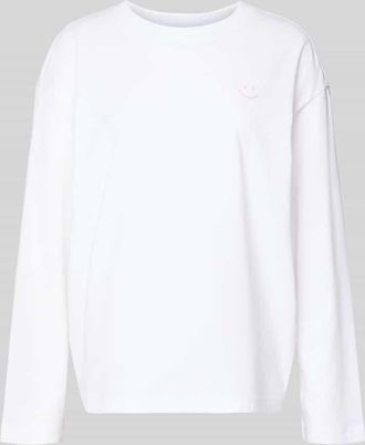 Mey Mey Pyjama-Oberteil mit Motiv-Print in Weiss, Größe XL