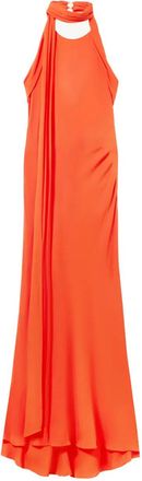 Blumarine Abito lungo con scollo allamericana - Arancione