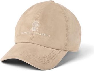 Brunello Cucinelli Suede baseball cap in Tobacco at Nordstrom, Size X-Large