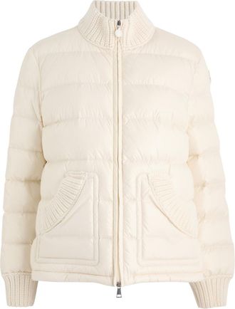 Moncler Arcelot Quilted Shell Jacket - Off White - 1 (UK 10 / S)