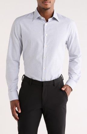 Nordstrom Trim Fit Check Premium Non Iron Cotton Dress Shirt in Blue- Red Cline Plaid at Nordstrom Rack, Size 16.5 - 32/33