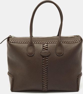 Tod's Tods Dark Brown Leather Di Tote
