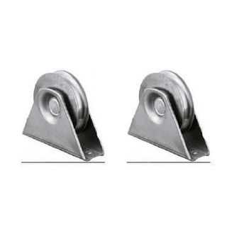 OEM Rueda De Garganta Redonda - 50 Mm - Acero Galvanizado - Lote De 2 - Rodamientos De Bolas De Precisi&oacute;n