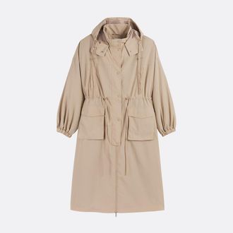 La Redoute Collections Licht windjack, halflang, vaste kap, ritssluiting, tussenseizoen