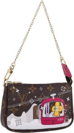 Louis Vuitton Tweedehands Canvas Louis Vuitton tassen - Dames - Vintage Handtas - Bruin - ONE Size - Vintage