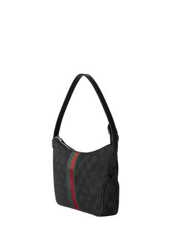 Gucci Unisex Shoulder Bag Bezel Black Polyester