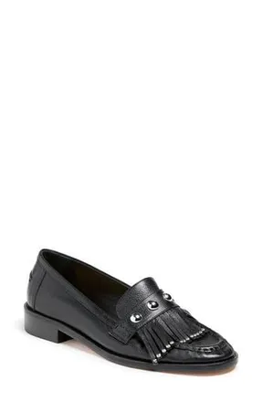 Cinq &agrave; Sept Gina Hardware Kiltie Loafer in Black at Nordstrom Rack, Size 6.5Us / 36.5Eu