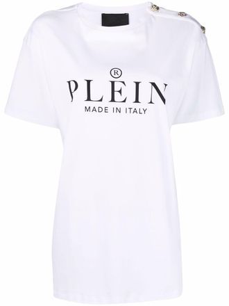 Philipp Plein T-shirt met logoprint - Wit