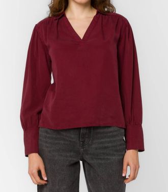 Velvet Heart Beretta Long Sleeves Top In Bordeaux
