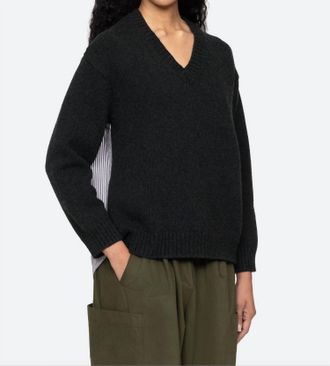 Sea New York Mallory V-Neck Sweater In Forest