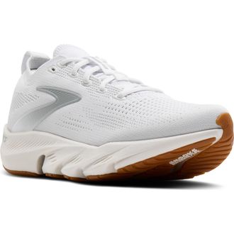 Brooks Glycerin Flex Running Sneaker in White/Black/Gum at Nordstrom, Size 11.5