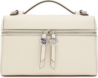Tory Burch Slim Grained Leather top Handle bag - Cream - One Size