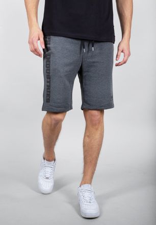 Alpha Industries Sweatshorts ALPHA INDUSTRIES Big Letters Short, Herren, Gr. 3XL, Normalgr&ouml;ssen, schwarz (charcoal heather), Obermaterial: 80% Baumwolle, 20% Polyester