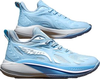 Generic Unisex Indoor Outdoor Training Sneakers - Professional Anti-Slip Basketball Shoes - Stylish Comfortable Commute Shoes (Blue,8.5)