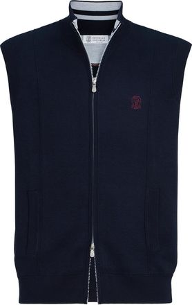 Brunello Cucinelli Double knit vest in Blue at Nordstrom, Size Xxx-Large Eu