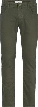 Jacob Cohen Slim-fit Broeken - Heren - Slim Fit Broeken - Groen - W33 - Katoen - Broeken