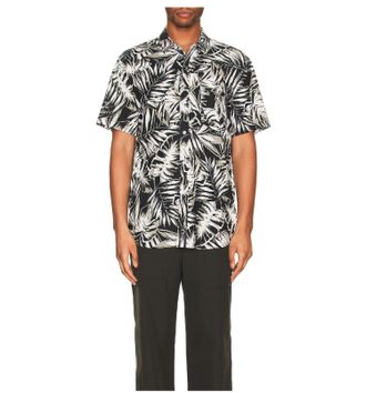 SER.O.YA Mens Malibu Shirt In Black Palm