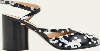 Maison Margiela 80mm Tabi Confetti Patent Leather Pumps