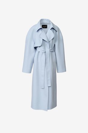 Fabiana Filippi Langer Mantel mit Reverskragen aus reiner Schurwolle