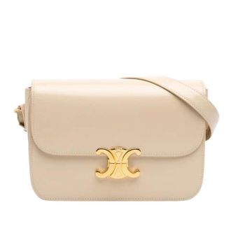 Celine Pre-owned Vintage Crossbody Bag - Dames - Pre-owned - Beige - Maat: ONE Size Leer