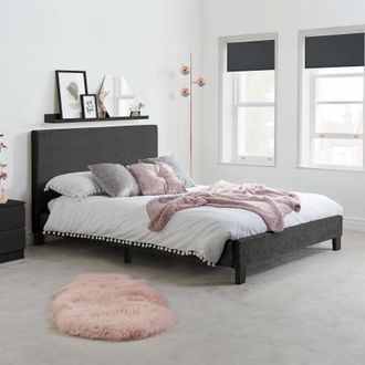 Birlea Bed Frame & Mattress Black Velvet Fabric Sleepsoul Paris | Size: Single