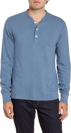 Rag & Bone Classic Slim Fit Henley in Smoke Blue at Nordstrom, Size X-Large