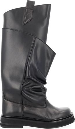 The Attico Passeggiata Mid-Calf Slouchy Leather Boots