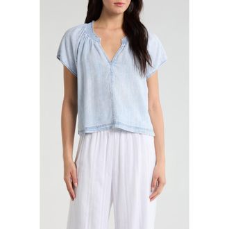 Splendid Meadow Indigo Top in Bleached Indigo Blue at Nordstrom, Size X-Large