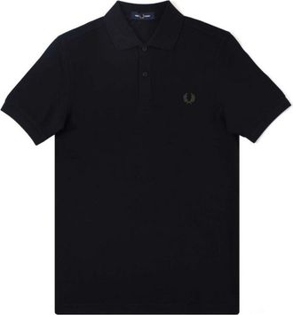Fred Perry Klassieke effen poloshirt - Heren - Polos - Zwart - S - Katoen - Tops