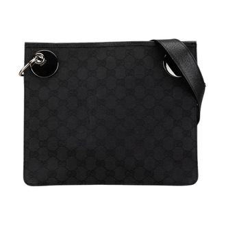Gucci Pre-owned Cross Body Bags, female, Black, Size: ONE SIZE Pre-owned GG Canvas Eclipse Crossbody