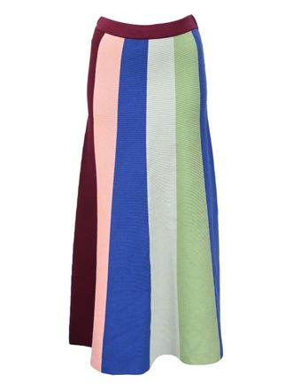 Victoria Beckham Gestreepte rok - Blauw