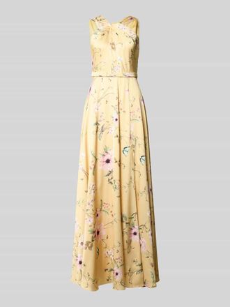 Vera Mont Abendkleid mit r&uuml;ckseitigem V-Ausschnitt in GELB, Gr&ouml;&szlig;e 32