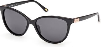 Skechers SE00173 Polarized 01D Womens Sunglasses Black Size 56