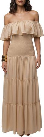 JLUXLABEL Seaside Drift Maxi Dress in Sand at Nordstrom, Size X-Small