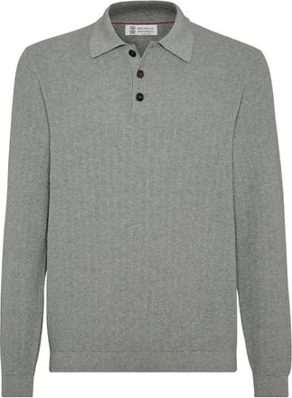 Brunello Cucinelli Maglione a coste - Grigio