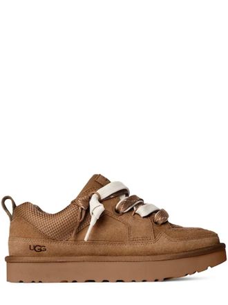 UGG Brown Low-Top Suede Laced Sneakers