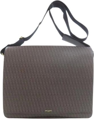 Saint Laurent Pre-owned Cross Body Bags, female, Brown, Size: ONE SIZE Pre-owned Plastic Shoulder Bag