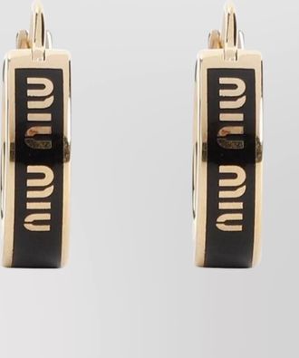Miu Miu brass ring-shaped hoop earrings
