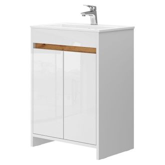 Vicco Conjunto De Muebles De Ba&ntilde;o Lemgo, Blanco, 2 Partes, Armario Bajo 60 Cm