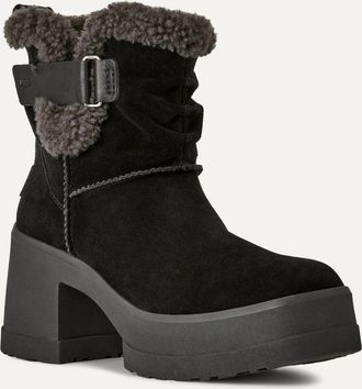 UGG Moxy 1171476-BLK Boots Womens Black Suede Sheepskin Pull On ZOGG3481