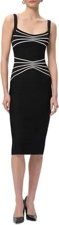 H&eacute;rve L&eacute;ger The Dakota Dress In Black Alabaster
