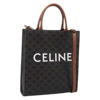Celine Pre-owned Vintage Canvas Schoudertas - Dames - Pre-owned - Zwart - Maat: ONE Size Leer