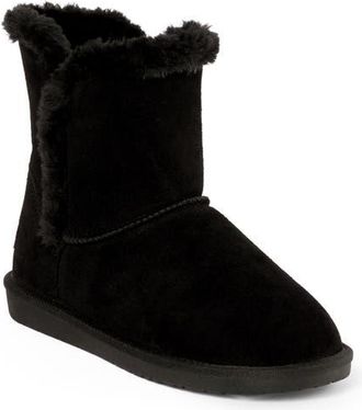 Minnetonka Milltown Water Resistant Faux Fur Bootie in Black at Nordstrom, Size 11