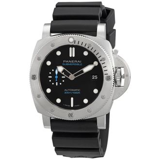 Officine Panerai Submersible QuarantaQuattro 44mm Automatic Black Dial Mens Watch PAM01596